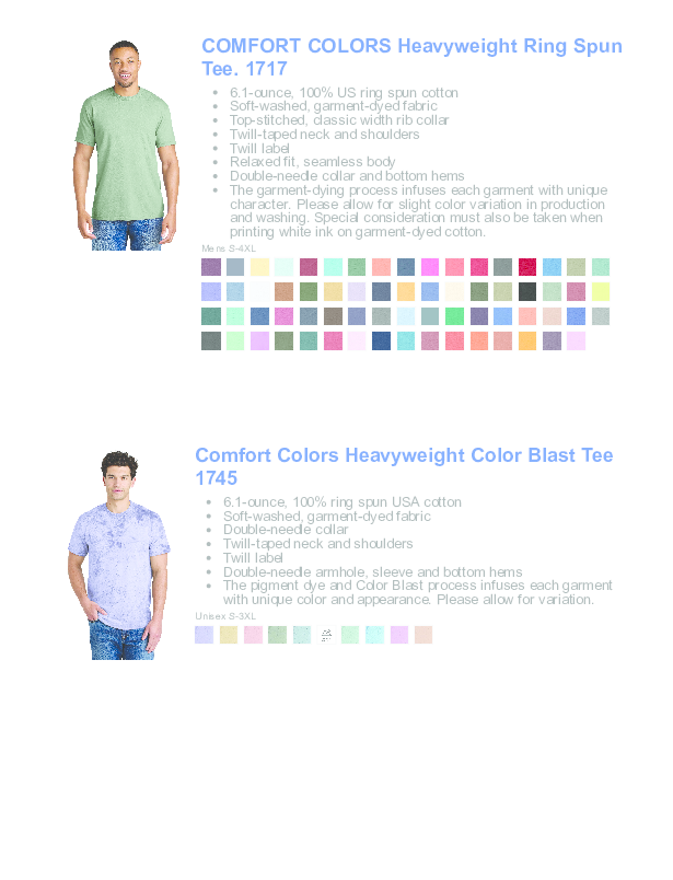 Unisex Comfort Color TShirt